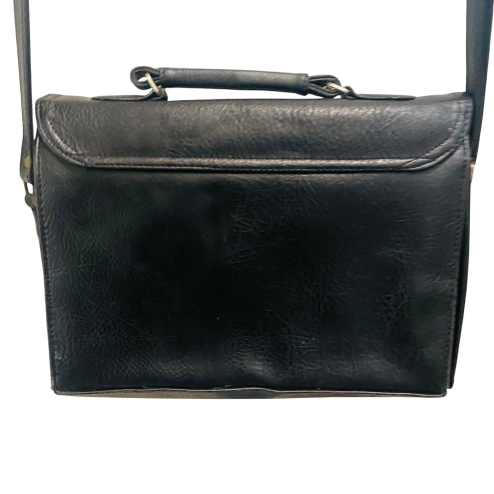 Vintage DOONEY & BOURKE Black Pebbled Leather  Convertible Satchel All Weather - Picture 2 of 15